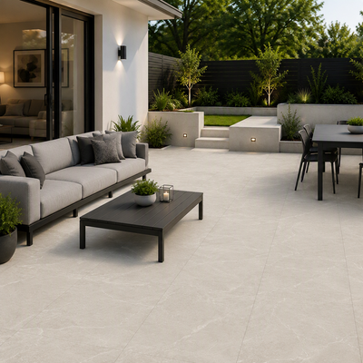 Amber Light Grey ( White )  Paving Slab 900x600 20mm