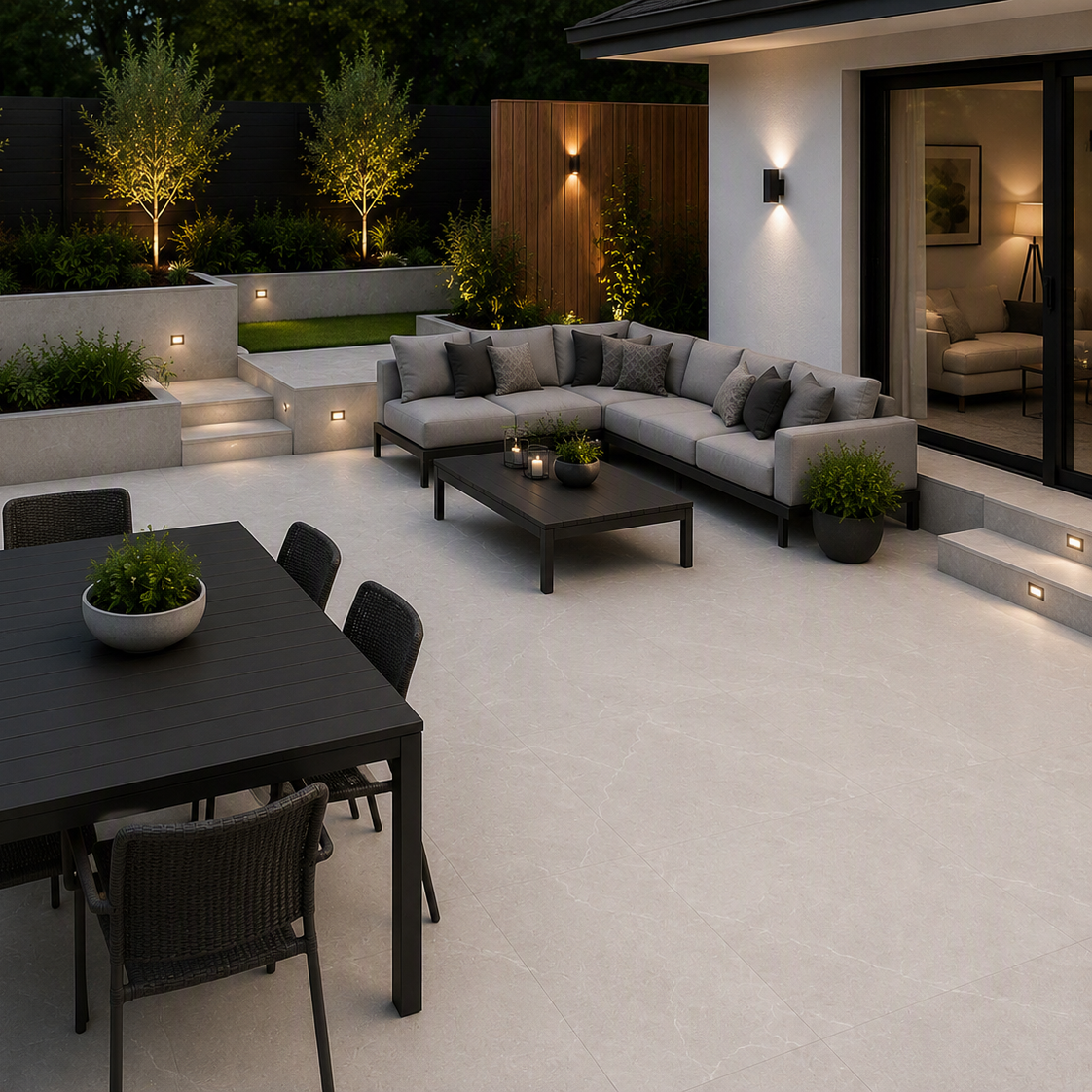 Amber Light Grey ( White )  Paving Slab 900x600 20mm