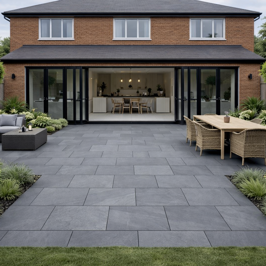 Anthracite Black Porcelain Paving Slab 900x600 20mm