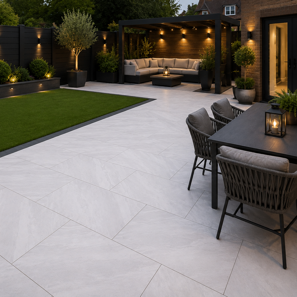 Crossover White Porcelain Paving Slab 900x600 – 20mm