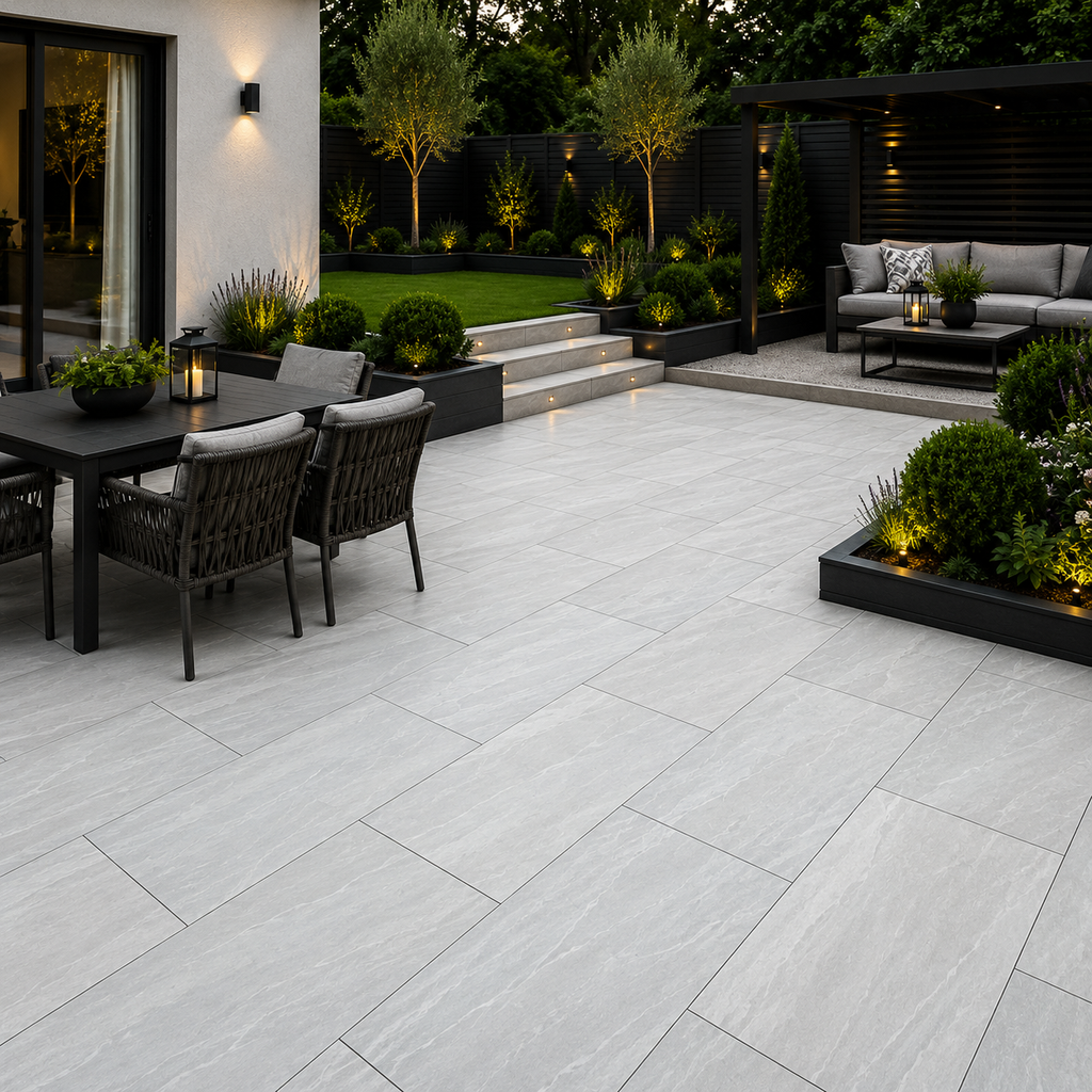 Kandla Grey Natural Porcelain Paving Slab 900x600 20mm