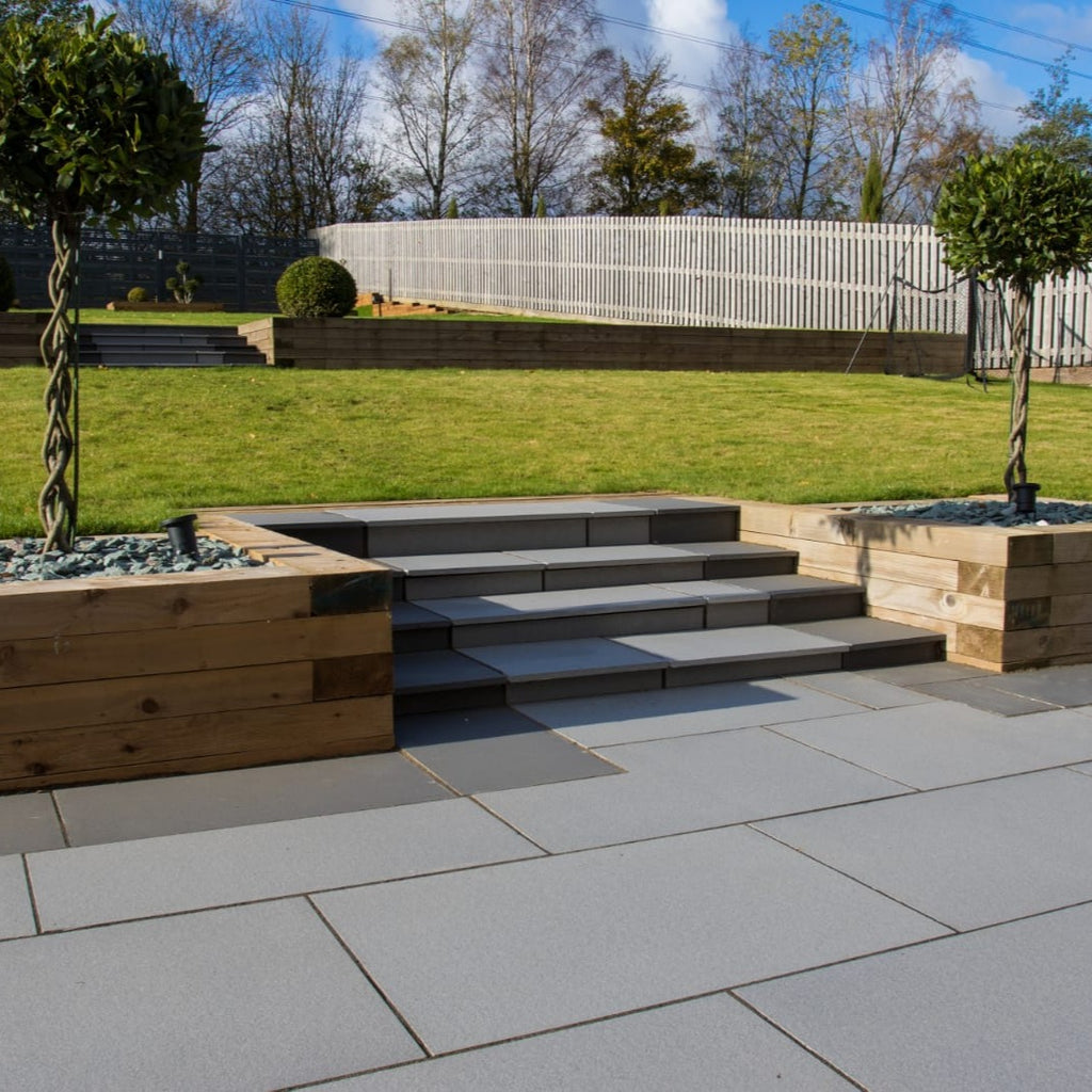 Kandla Grey Smooth Porcelain Paving Slab 900x600 20mm