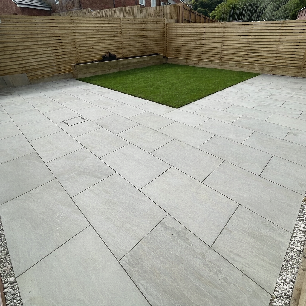 Kandla Grey Natural Porcelain Paving Slab 900x600 20mm