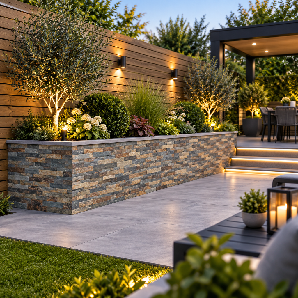 Ordino Rustic Slate Split Face Porcelain Wall Cladding