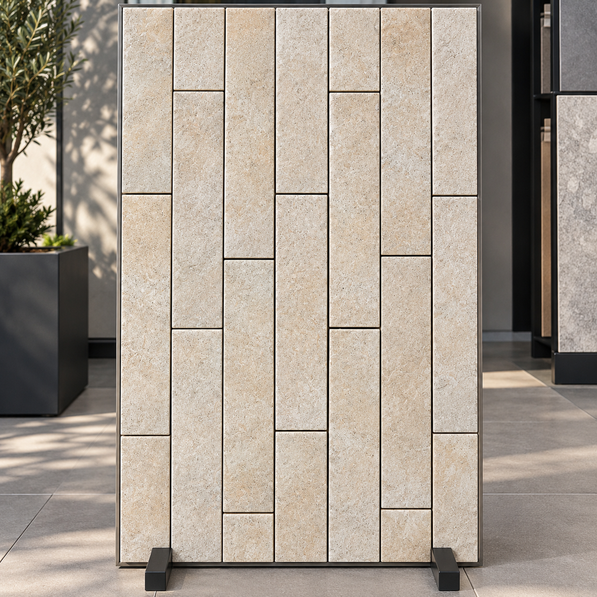 Saba Beige Egyptian Limestone Porcelain Cobbles 280x70mm 20mm