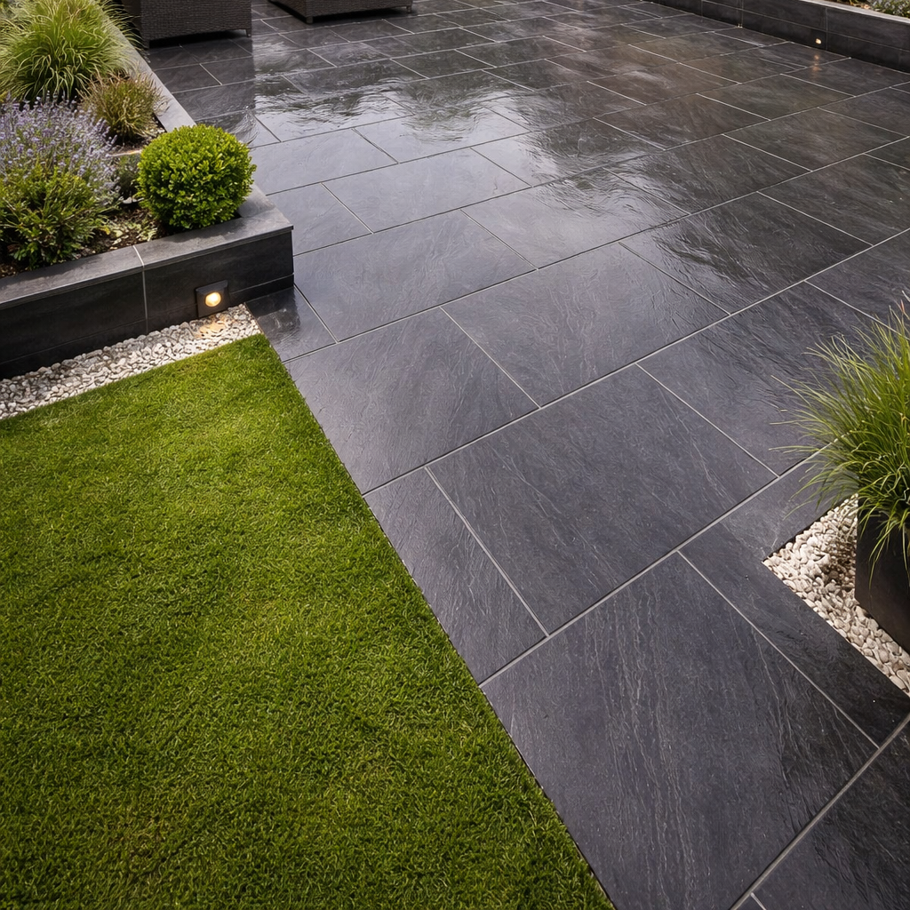 Anthracite Black Porcelain Paving Slab 1200X600 20MM