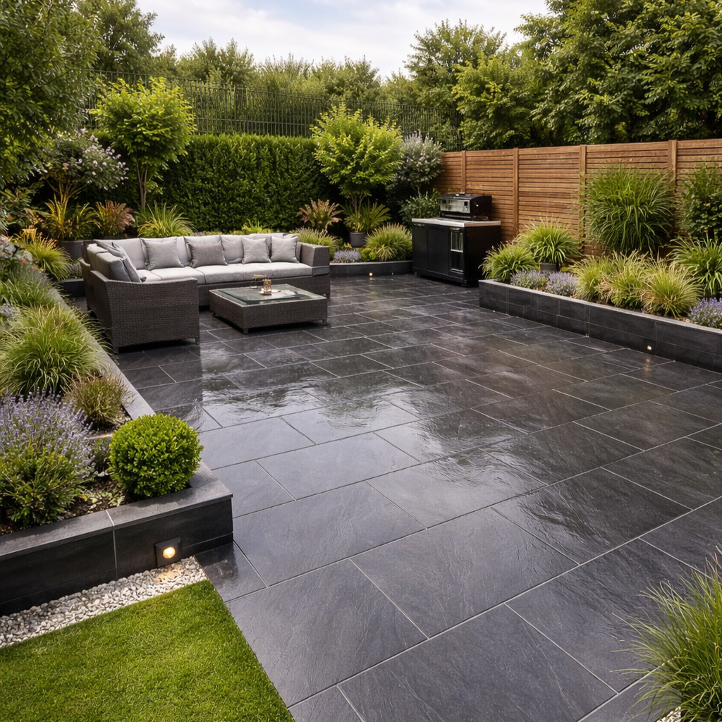 Anthracite Black Porcelain Paving Slab 1200X600 20MM