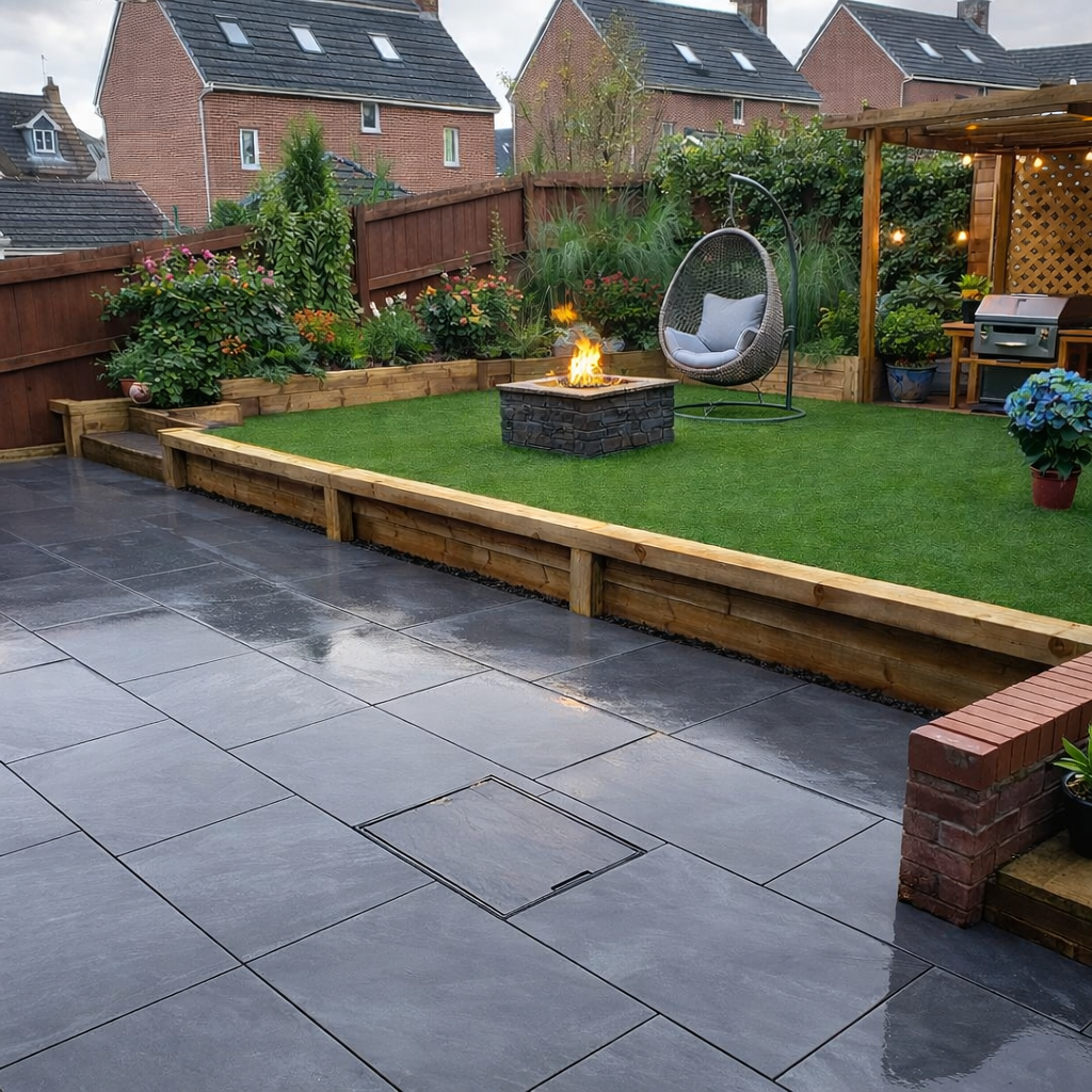 Anthracite Black Porcelain Paving Slab 900x600 20mm