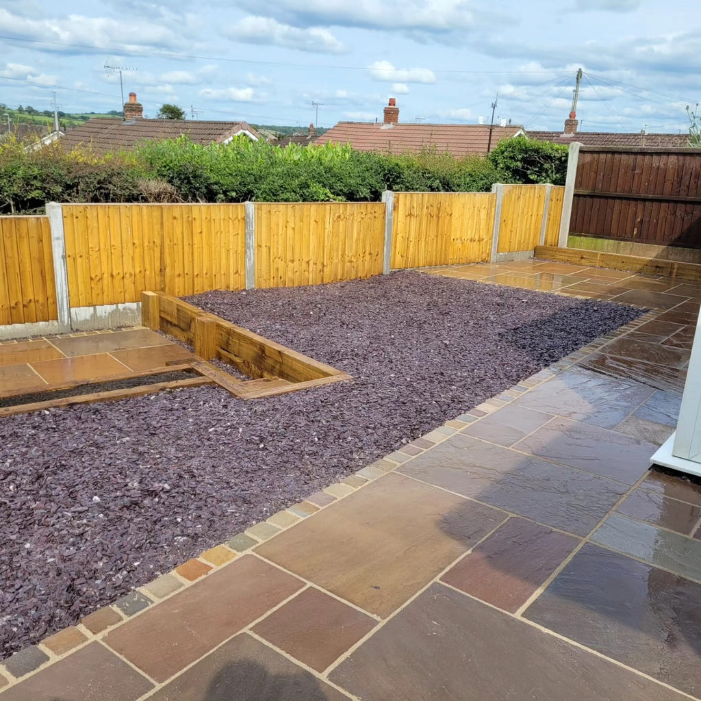 Autumn Brown Mixed Sandstone Paving Slab 20mm