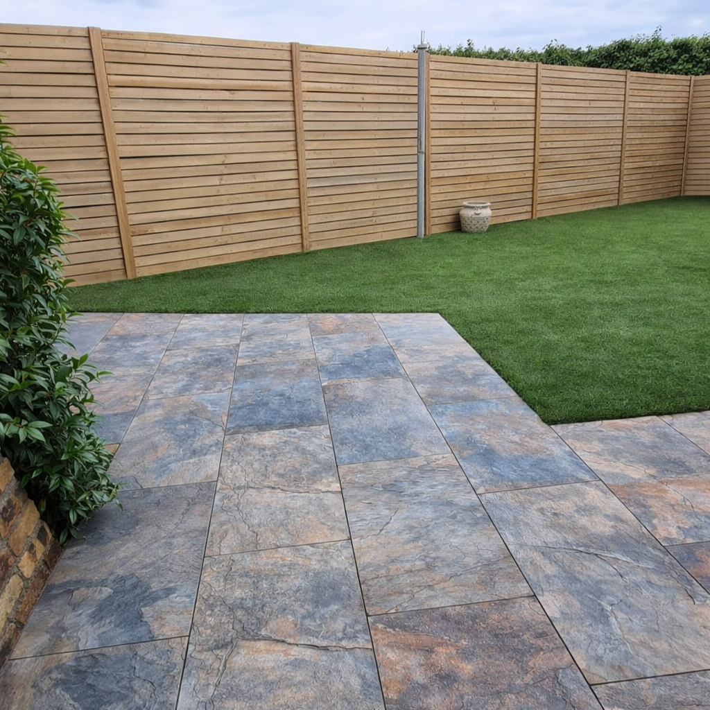 Copper Rustic Slate Porcelain Paving Slab 900x600 20mm