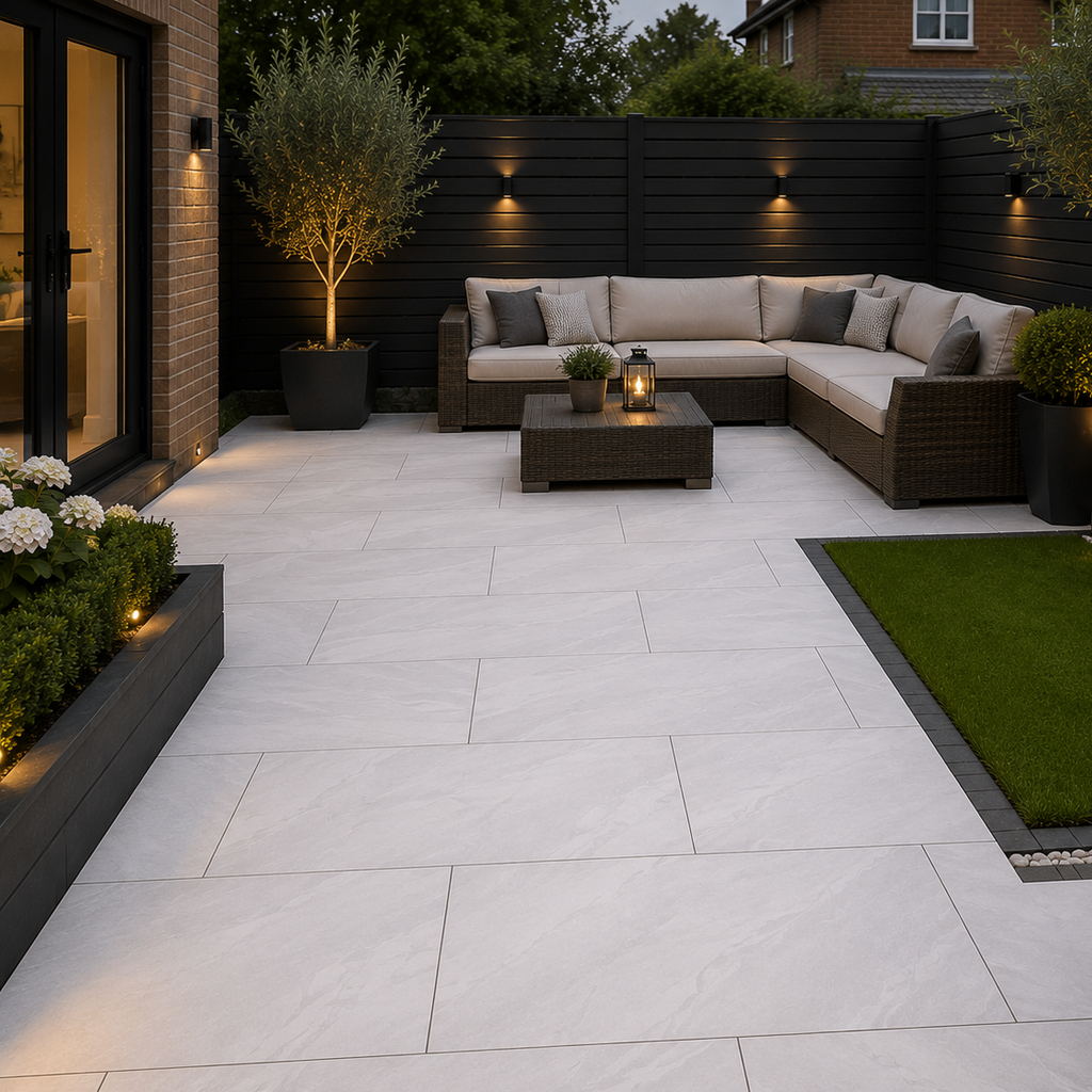 Crossover White Porcelain Paving Slab 900x600 – 20mm