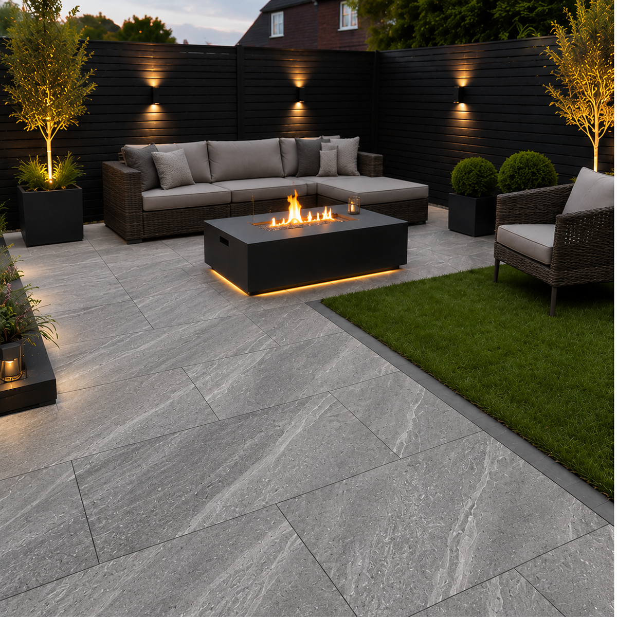 Crossover Grey Porcelain Paving Slab 900x600 – 20mm