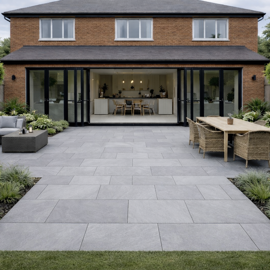 Earthcore Grey Porcelain Paving Slab 900x600 20mm