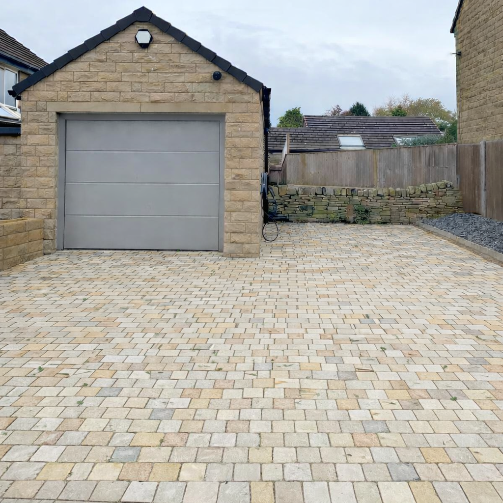 Fossil Mint Cobble Setts 100x100 40-60mm