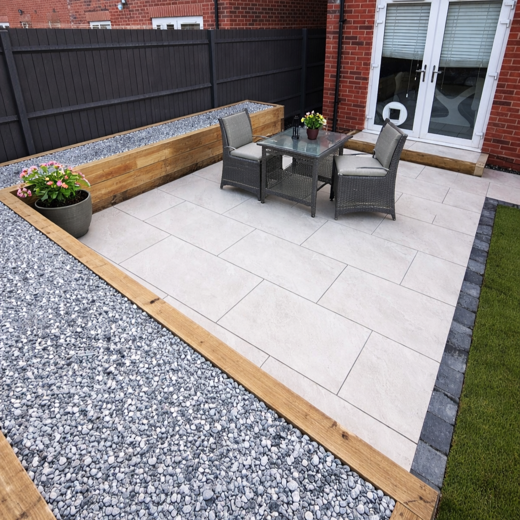 Hammer Stone Grey Porcelain Paving Slab 900x600 20mm