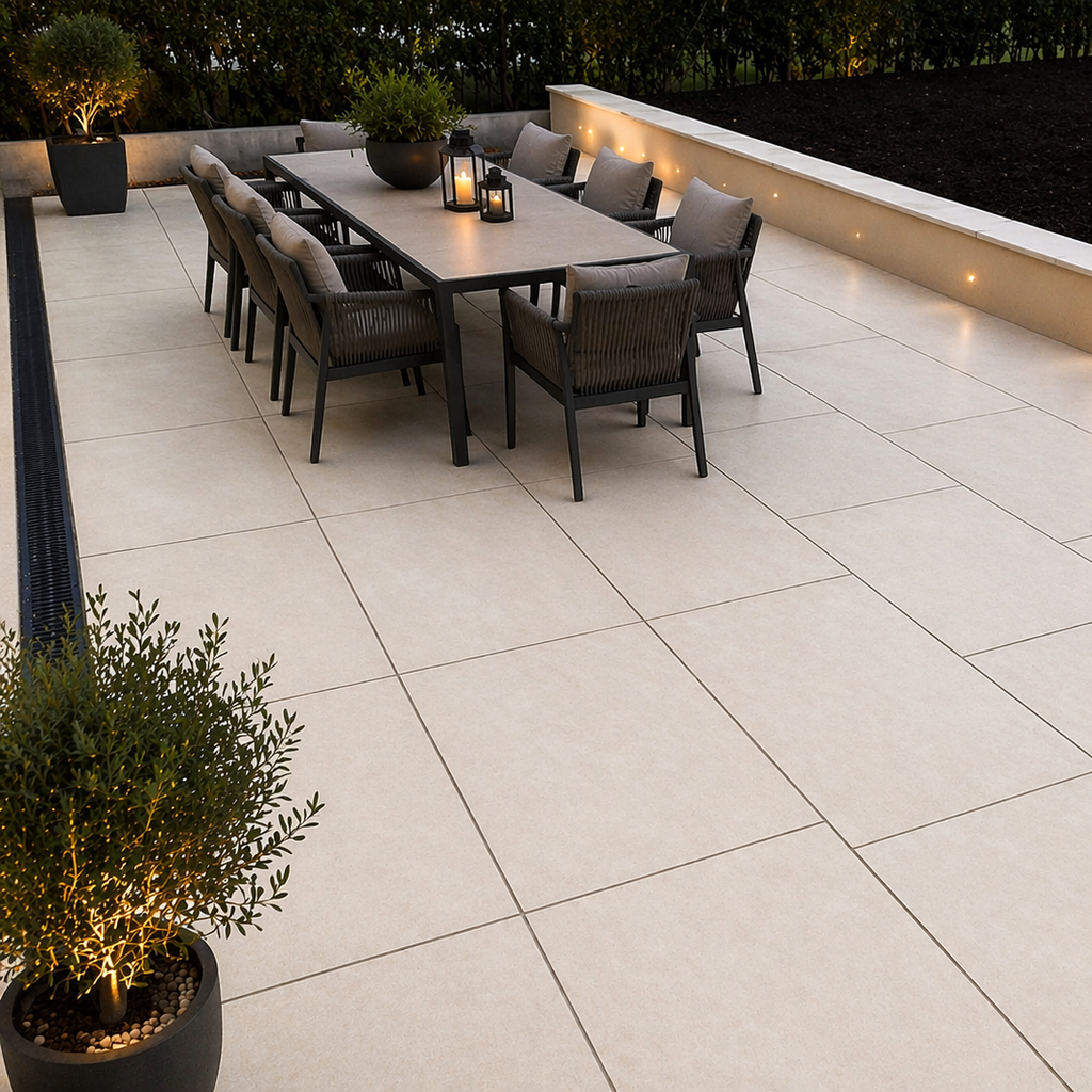 Ivory HS Beige Porcelain Paving Slab 900x600 20mm
