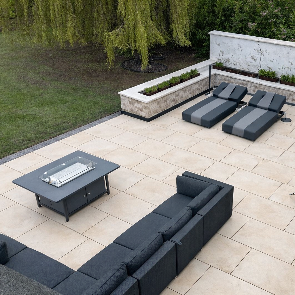 Ivory HS Beige Porcelain Paving Slab 900x600 20mm