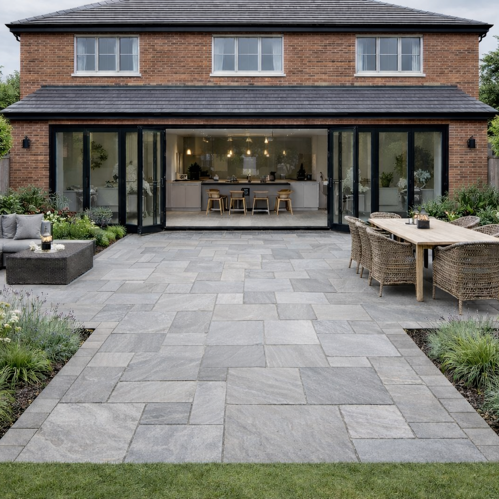 Kandla Grey Mixed Sandstone Paving Slab 22mm