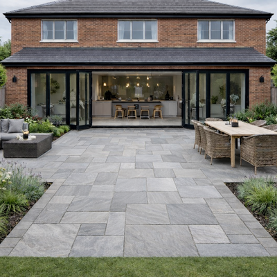 Kandla Grey Mixed Sandstone Paving Slab 22mm