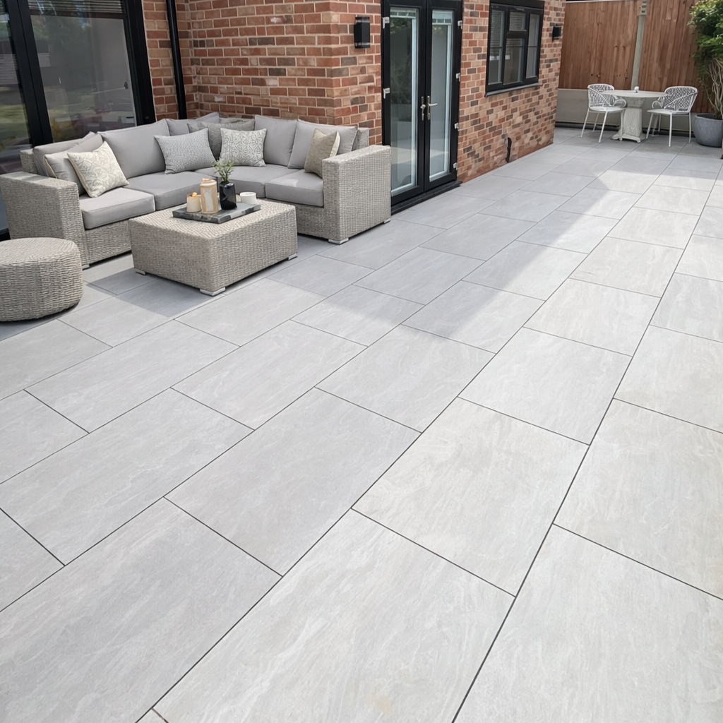 Kandla Grey Natural Porcelain Paving Slab 900x600 20mm
