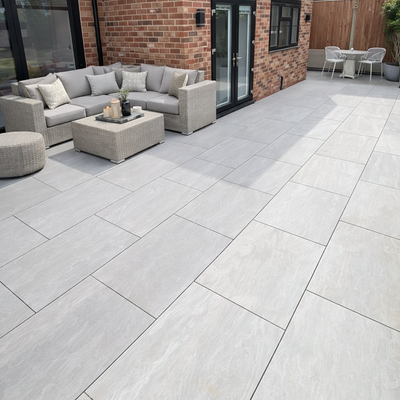 Kandla Grey Natural Porcelain Paving Slab 1200X600