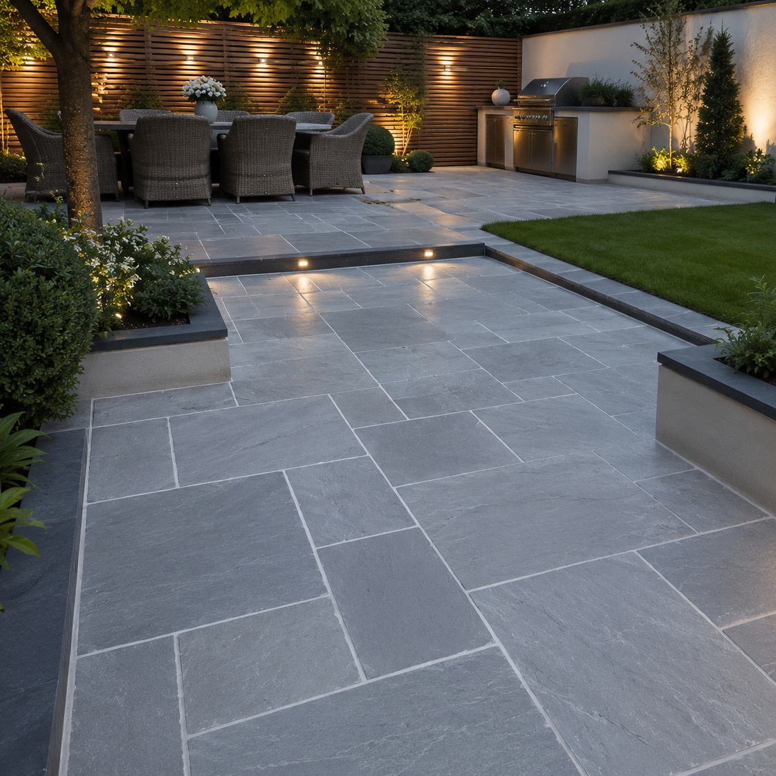 Kandla Grey Mixed Sandstone Paving Slab 22mm