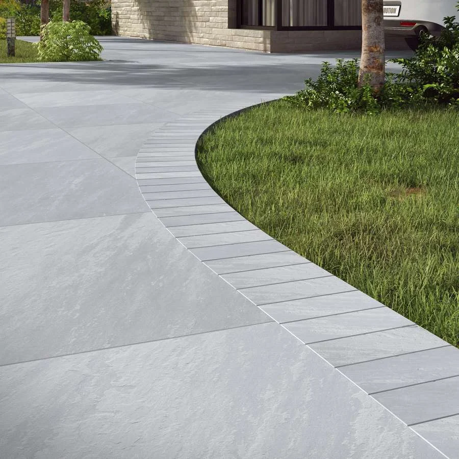 Kandla Grey Porcelain Cobbles 200x100 20mm