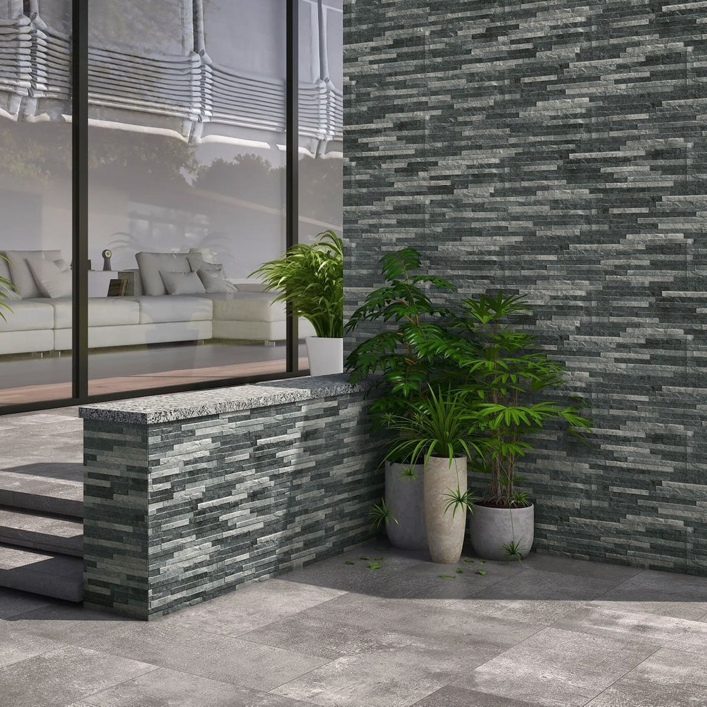 London Black Wall Cladding Porcelain 600x150mm