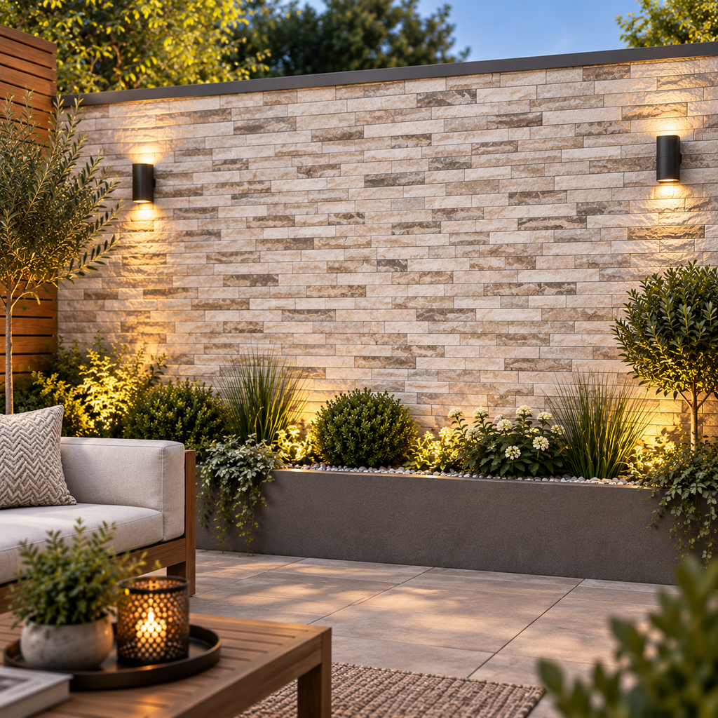 Ordino Beige Split Face Porcelain Wall Cladding