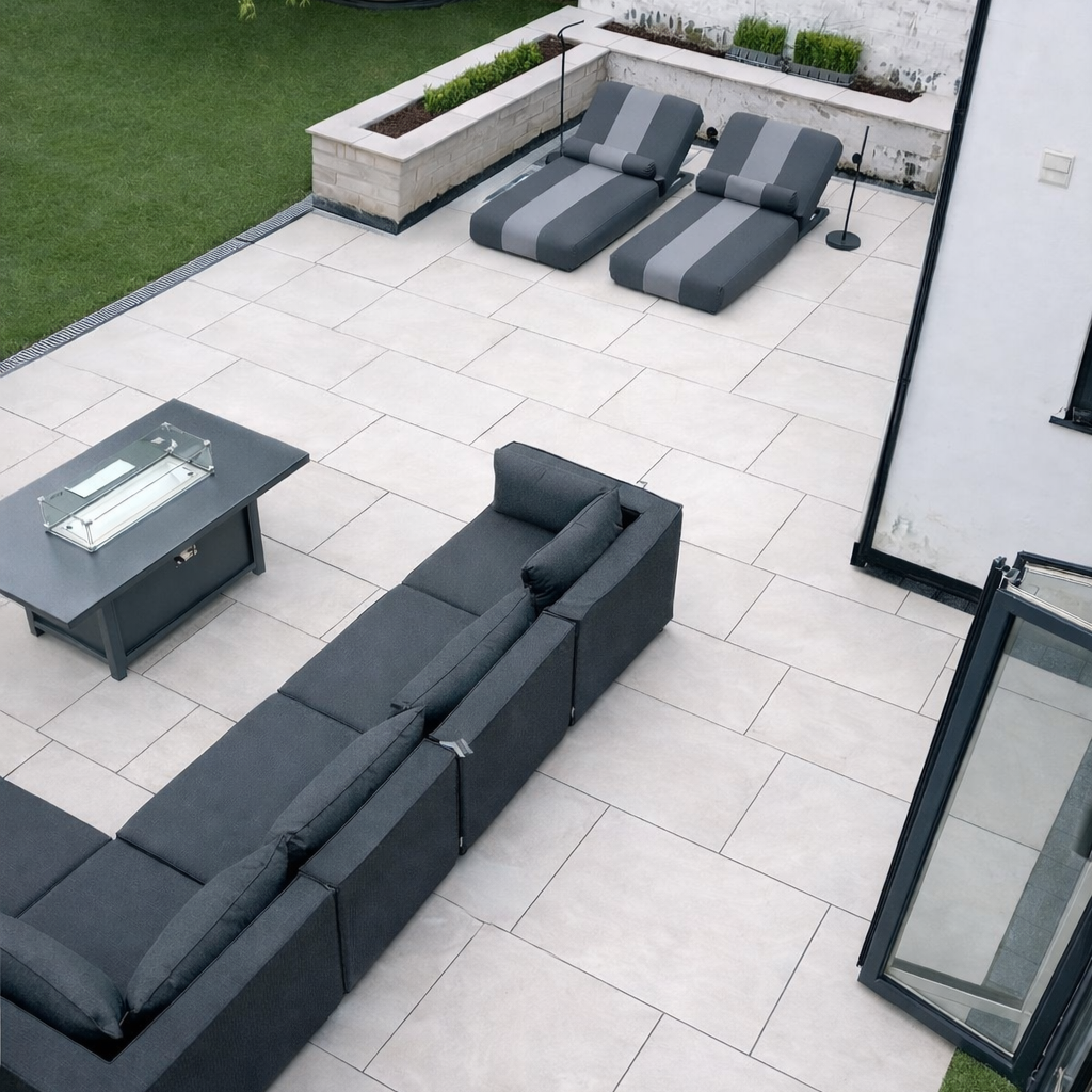 Quartz White Porcelain Paving Slab 900x600 20mm