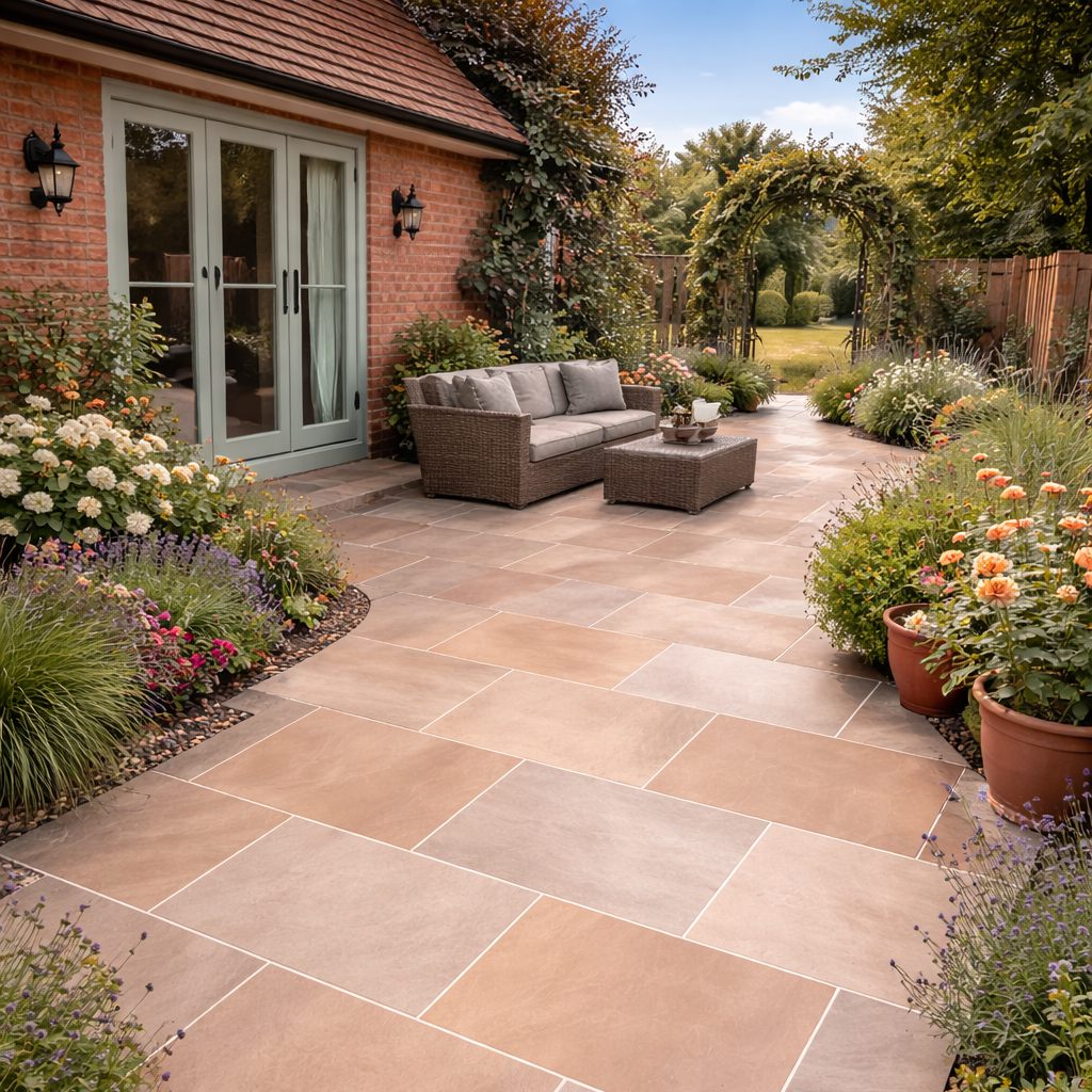 Raj Green Porcelain Paving Slab 900x600 20mm