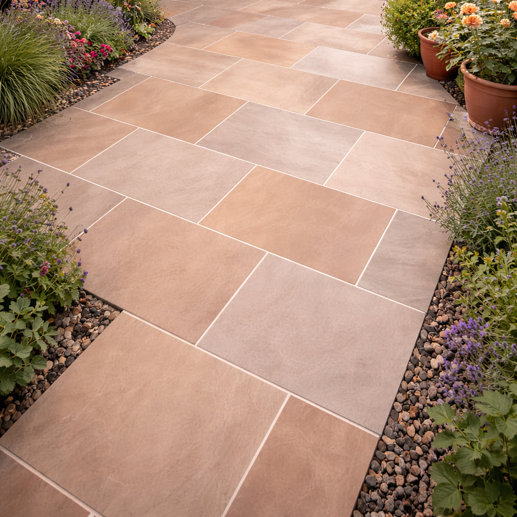 Raj Green Porcelain Paving Slab 900x600 20mm