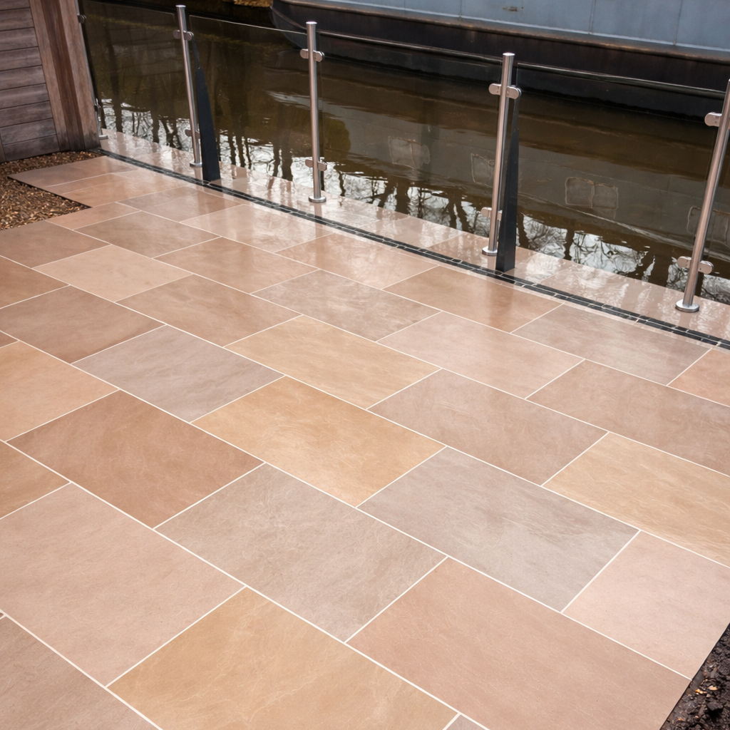 Raj Green Porcelain Paving Slab 900x600 20mm