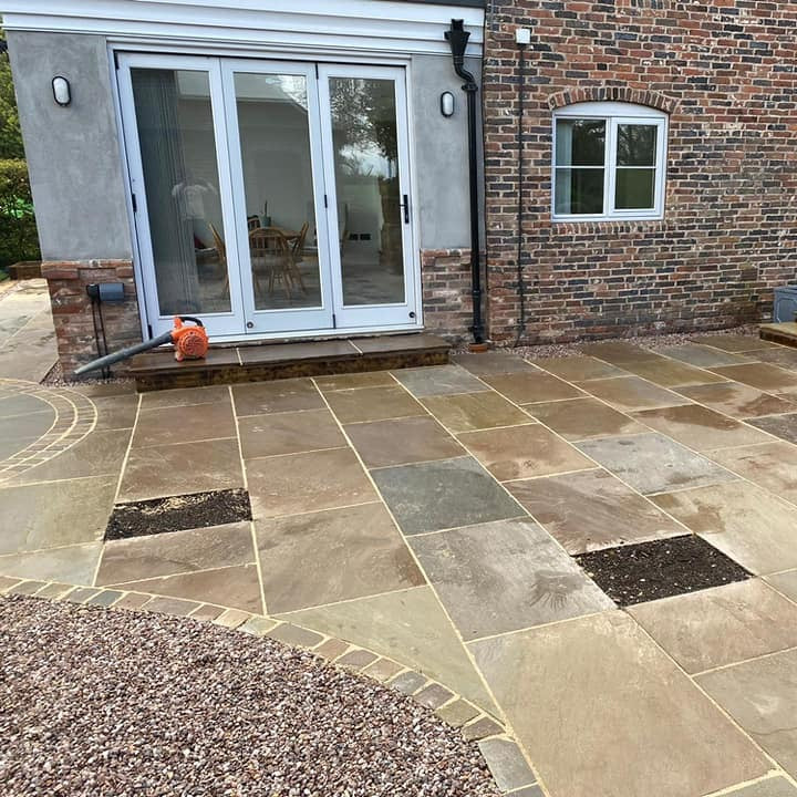 Raj Green Sandstone 900x600 Paving Slab 20mm
