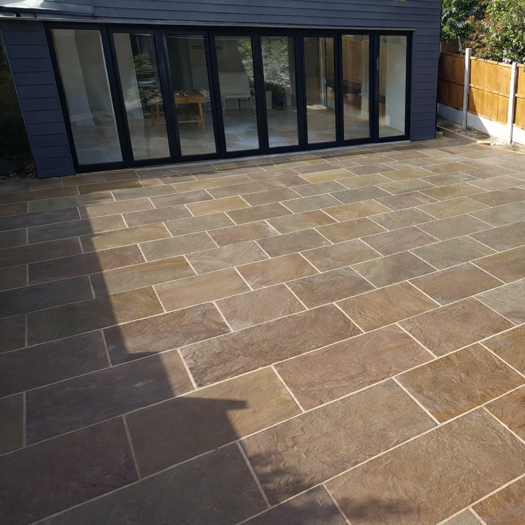 Raj Green Sandstone 900x600 Paving Slab 20mm